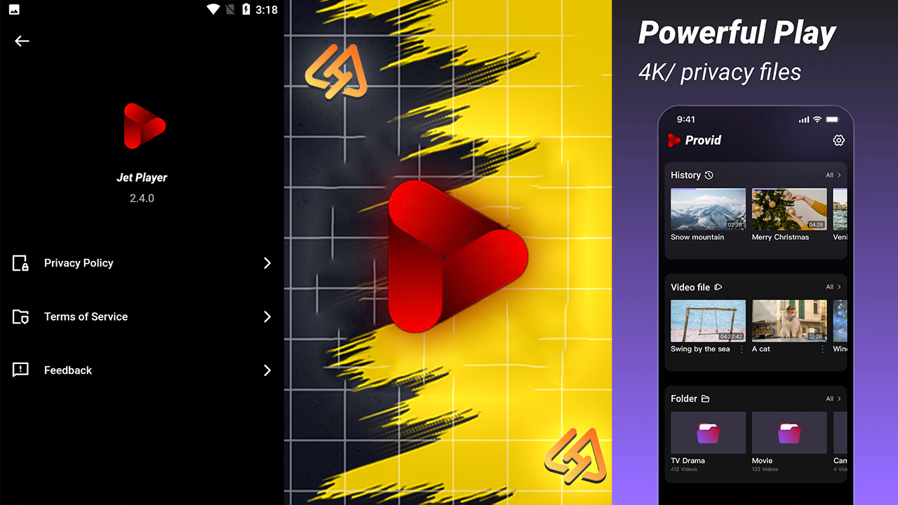 Background تحميل تطبيق Jet Player مهكر بدون اعلانات 2025 