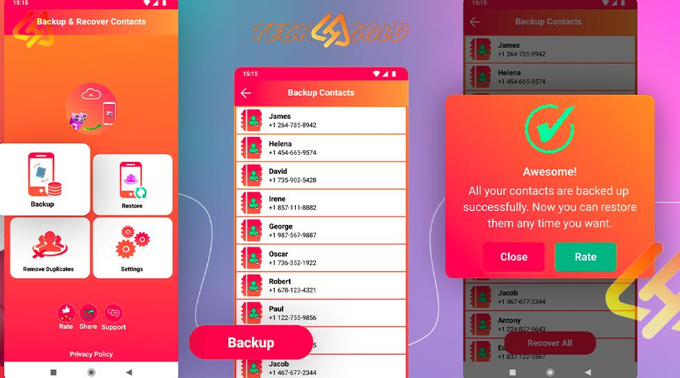 Background تطبيق استرجاع ارقام الهاتف المحذوفة للاندرويد 